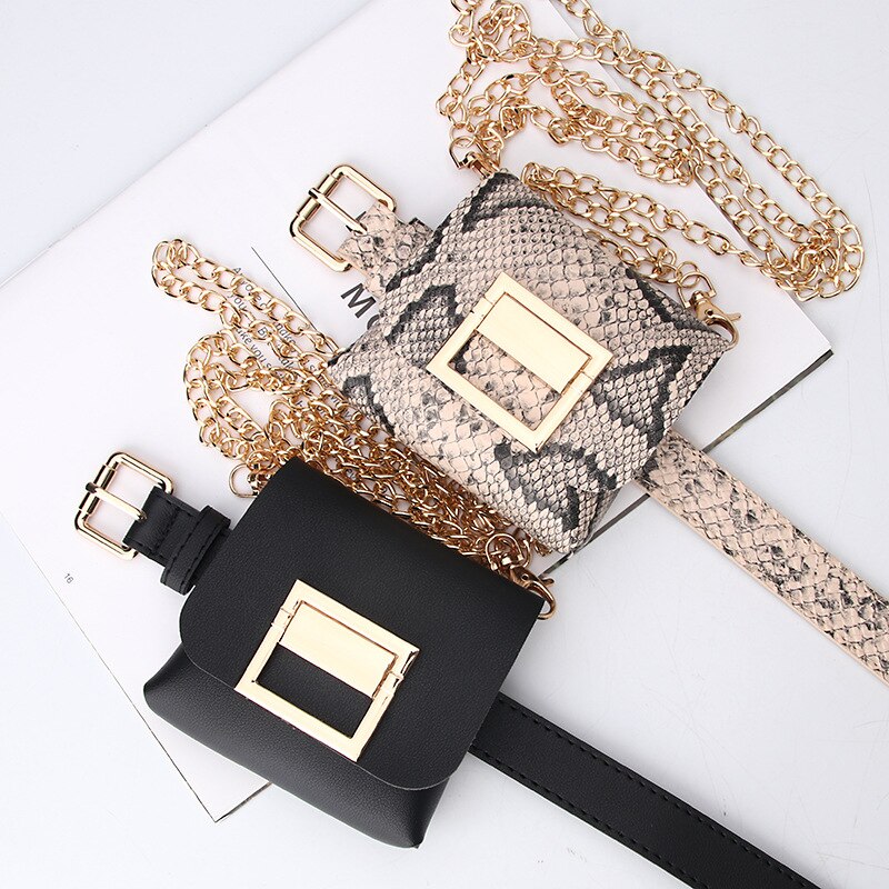 Heuptasjes vintage heuptasjes telefoontasje heuptasje van pu-leer vintage dames heuptas schoudertas met ketting