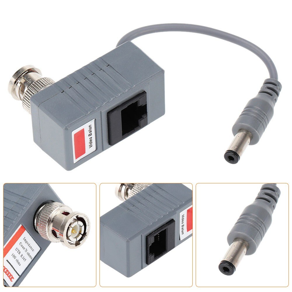 CCTV Camera Video Balun Transceiver BNC UTP RJ45 Video and Power over CAT5/5E/6 Cable