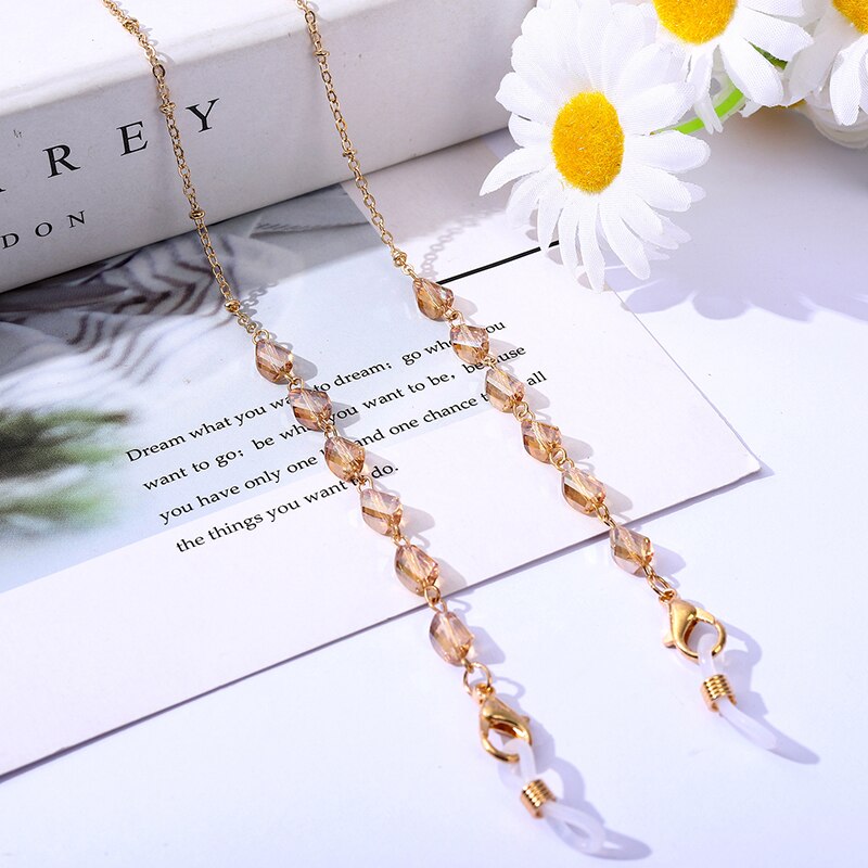 neue Kristall Perlen Ketten Für Maske Masking Sonnenbrille Gläser Perle Kette Brillen Brillen Lanyard: 17