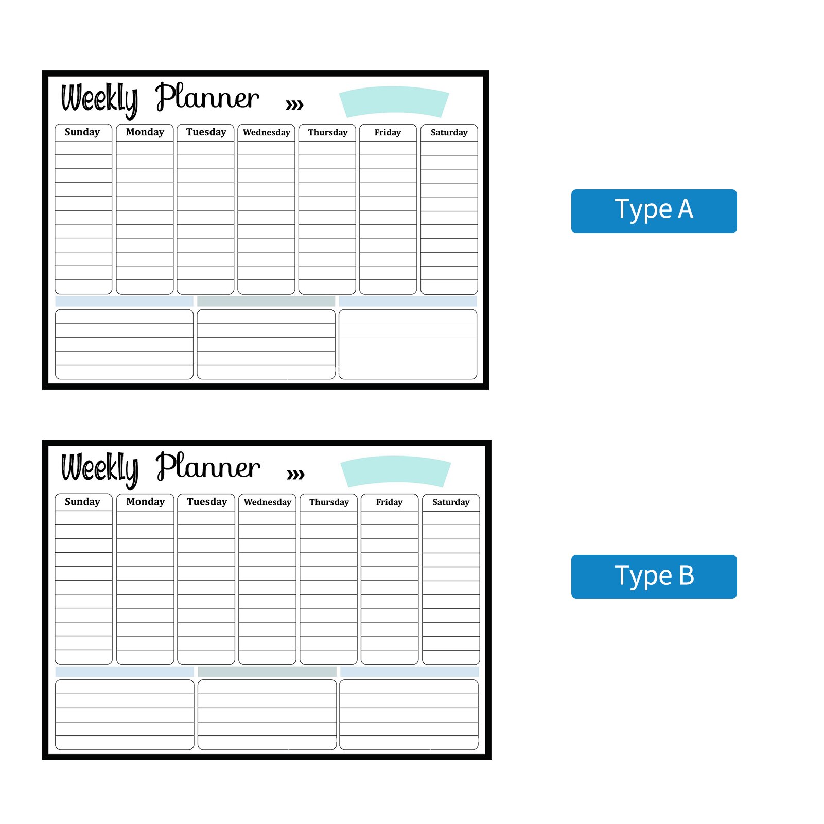 Dry Erase Calendar Whiteboard Fridge Magnet Flexible Daily Message Stickers for Weekly Organizer Schedule Planner To Do List
