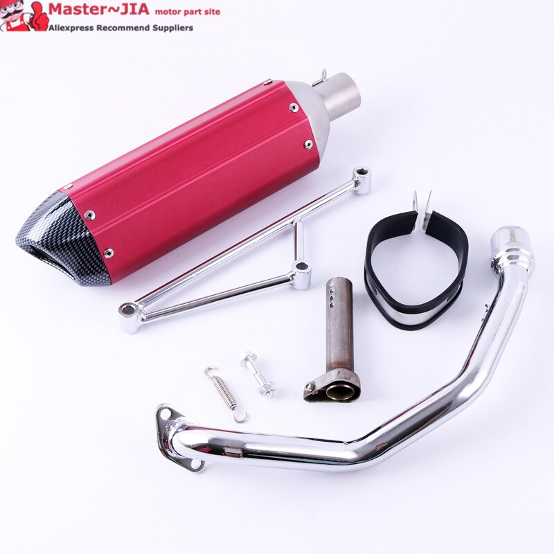yoshimura scooter motorcycle exhaust escape muffler racing SCOOTER GY6 125CC 150CC GY6 RACING HIGH PERFORMANCE exhaust: Red