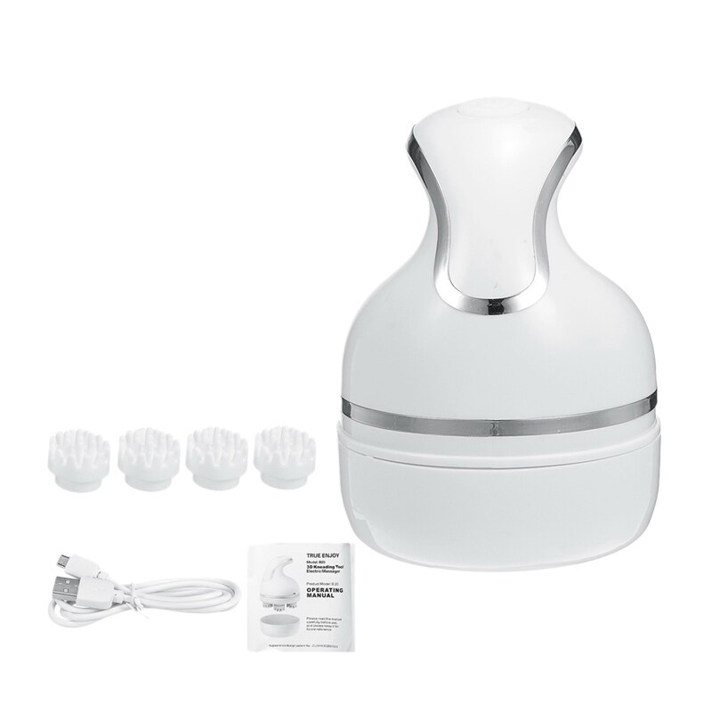 Smart Elektrische Kat Huisdier Hoofd Massager Haargroei Deep Tissue Kneden Massage Apparaat Met 4 Massage Hoofd