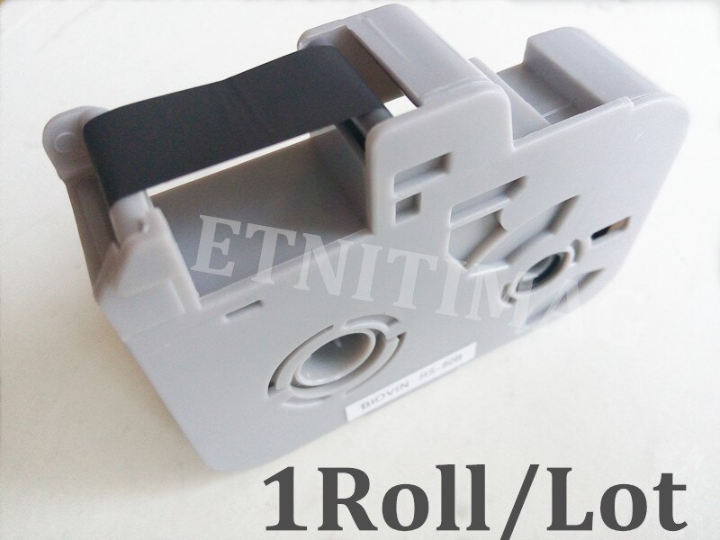 1 Roll Originele BIOVIN Inkt Lint RS-80B (Zwart Of Wit) inktpatronen Voor kabel ID printer, tube printer draad marker S650E S700E