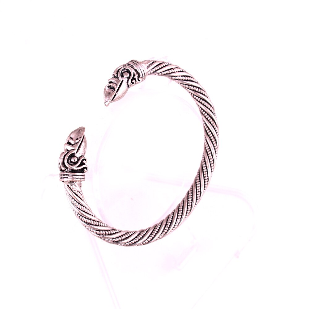 Viking kraai mammen raven carter armband mannelijke heidense sieraden vergulde antieke gouden viking bangle manchet armband
