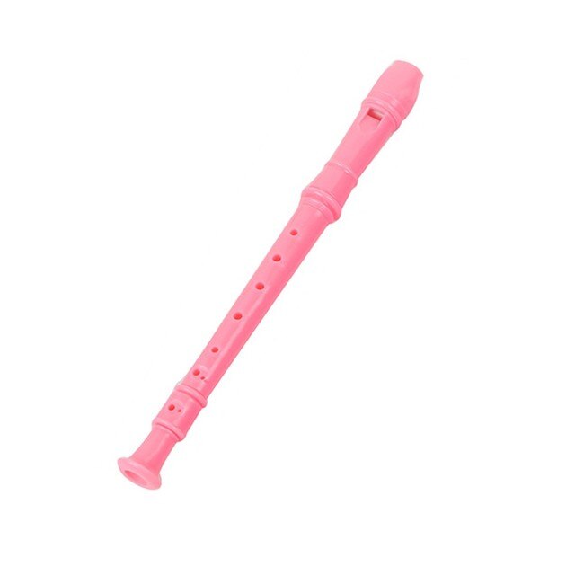 12.79 "8 Gat Plastic Recorder Lange Fluit Houtblazers Instrument Kleurrijke Met Cleaning Rod Abs Hars Muziekinstrument Accessoire: Pink