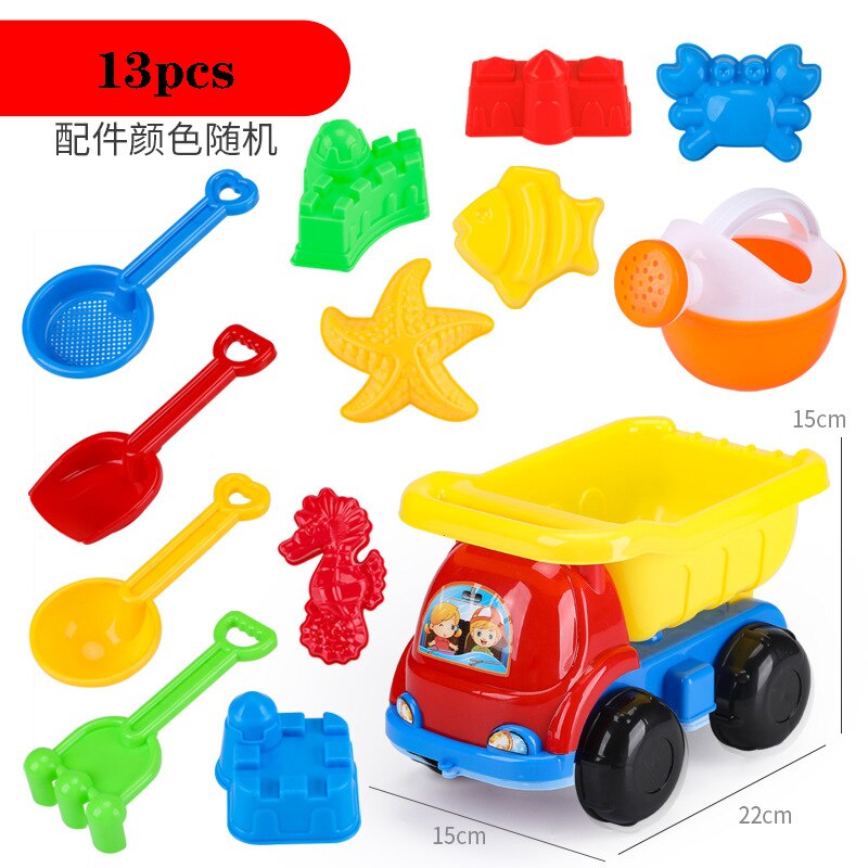 Children Beach Toys Kids Play Water Toys Sand Box Set Kit Sand Bucket Summer Toys for Beach Play Sand Water Game Play Cart: C