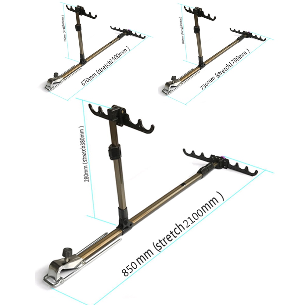 Visuitrusting Telescopische Hengels Houder Stands Opvouwbare Aluminium voor Hand Karpervissen Rods1.5m/1.7 m/2.1 m