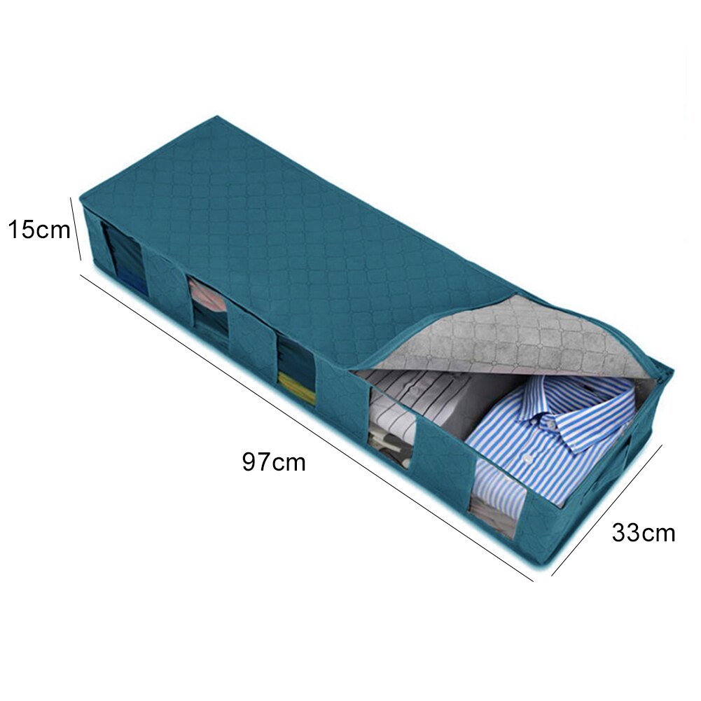 Foldning af opbevaringsposer med stor kapacitet tøjtæppe under sengebeholderen
