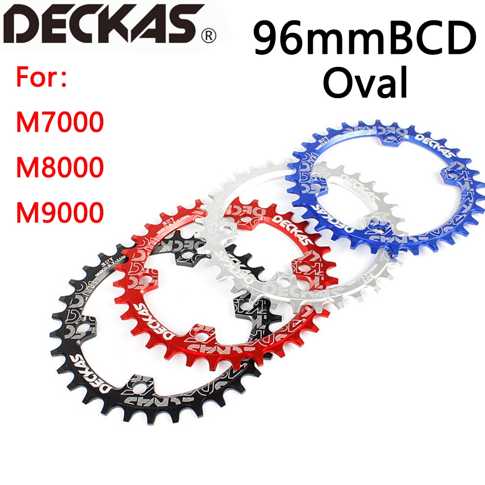 Deckas 96 bcd ovaal kettingblad mountainbike bcd 96mm 32t 34t 36t 38t crankstel tandplaat onderdelen voor mtb fiets  m6000 m7000 m8000