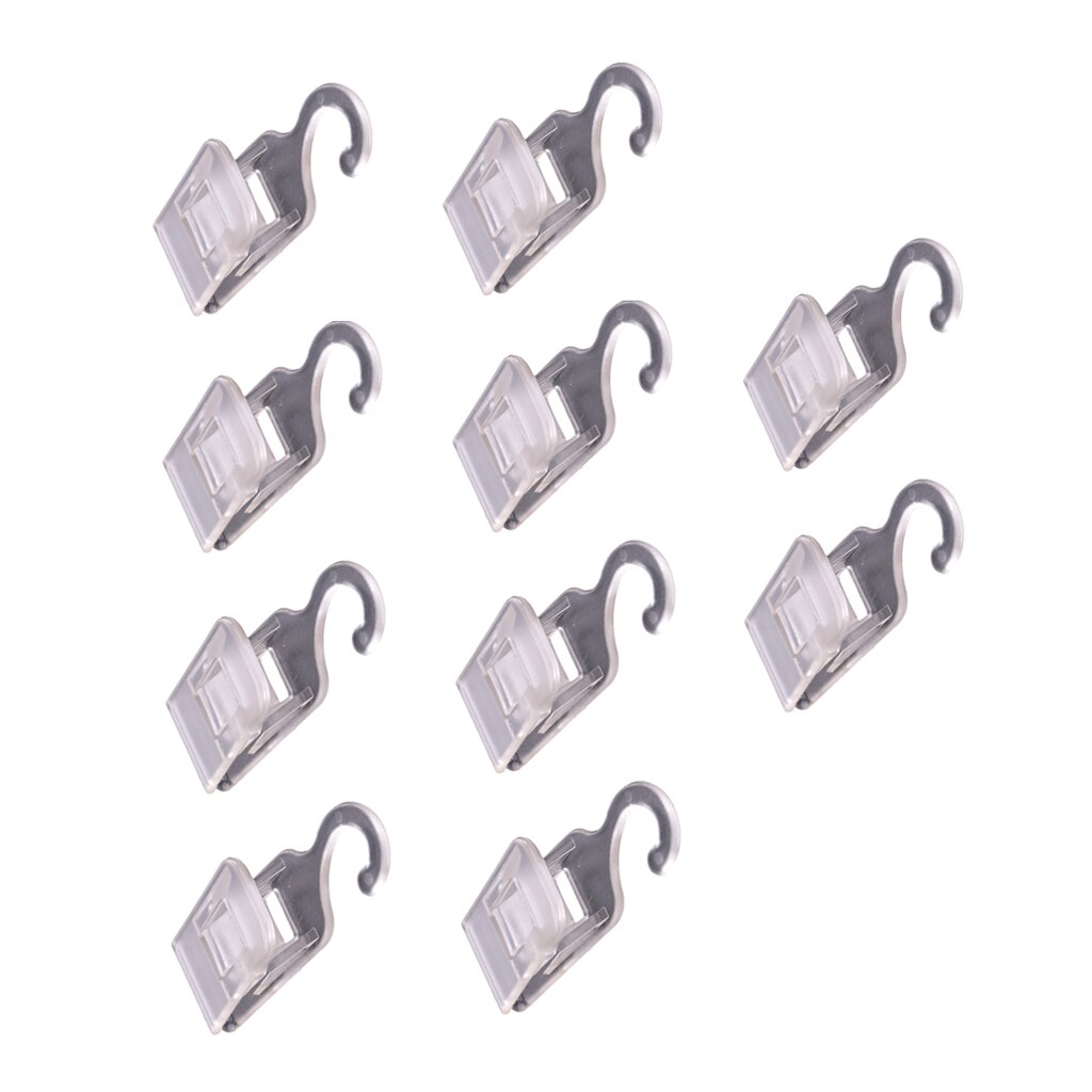 10 stück Mehrzweck Klar Kunststoff Clips Haken Büro Papier Clip Dokument Griff Markt Schild Haken