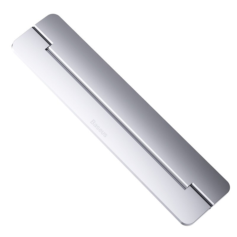 Soporte ajustable Baseus plegable de aluminio para portátil, portátil, ergonómico, 12-17 pulgadas para MacBook Air Pro: Plata
