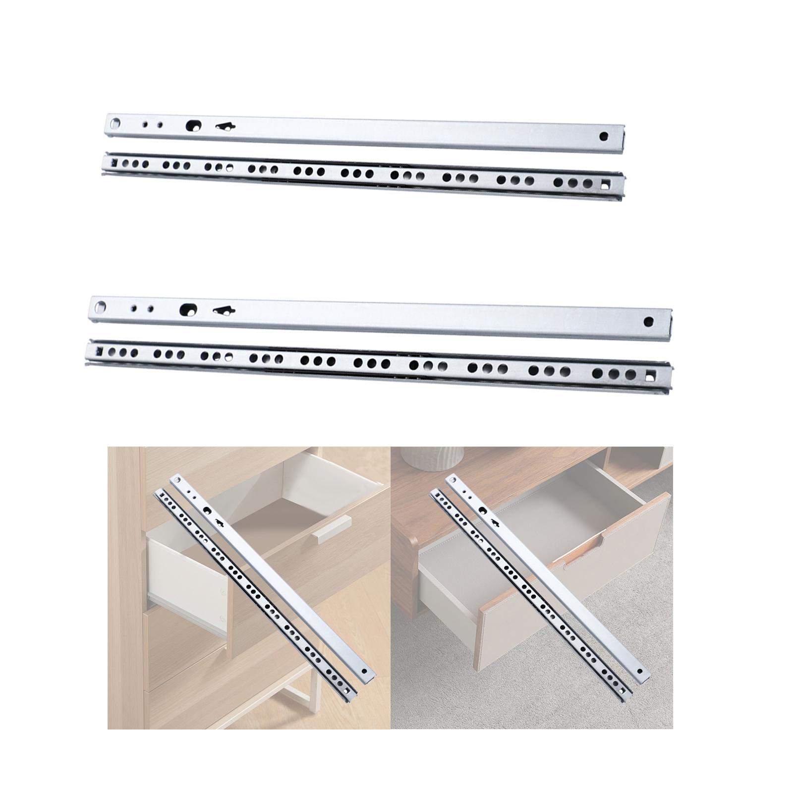 Drawer Slides Hardware Guide Glides Ball Bearing Cabinet Draw Slides Rails Track