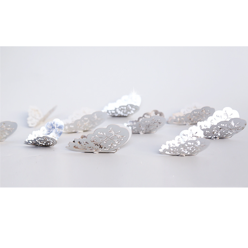 12 Pcs/Set 3D Wall Mirror Stickers Hollow Butterfly for Kids Rooms Home Wall Decor DIY Decals Fridge Stickers Room Decoration