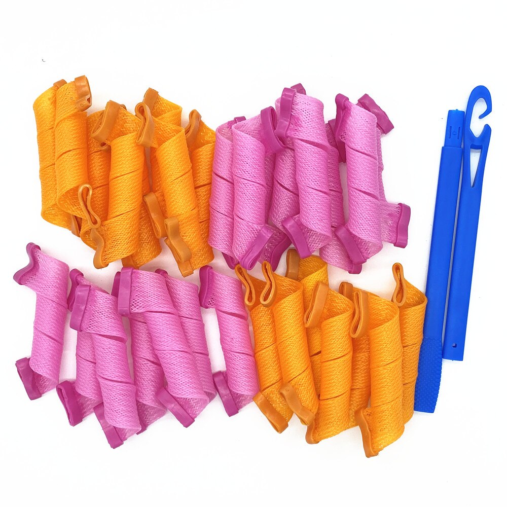 30 pièces, 20/30/50cm Magique leverag cheveux bigoudi spirale boucles à rouleaux Sans Chaleur Bigoudis Couleur Bigoudis Avec style