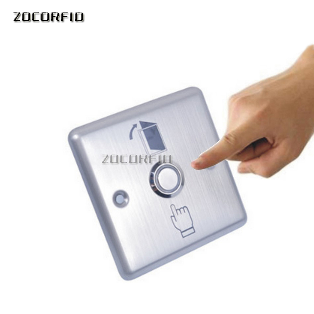 Stainless steel door access switch Long bar exit button Metal material Suitable for narrow/wide door frame