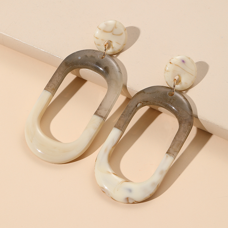 Nueva tendencia, pendientes grandes colgantes para mujer, joyería de , pendientes largos geométricos acrílicos coreanos para mujer, Brincos Retro de verano: Bronze