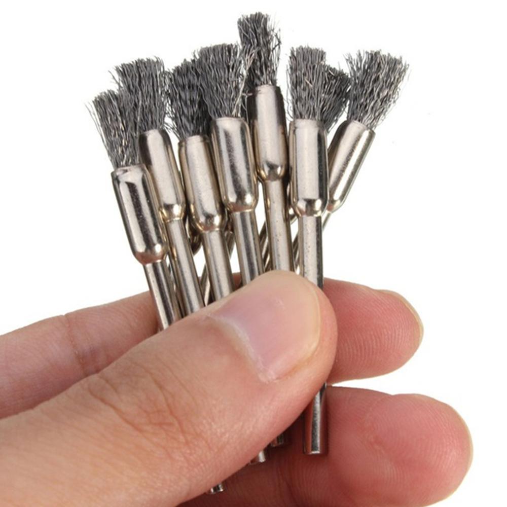 10pcs Wire Brushes Metal Rust Tool Removing Steel ... – Vicedeal