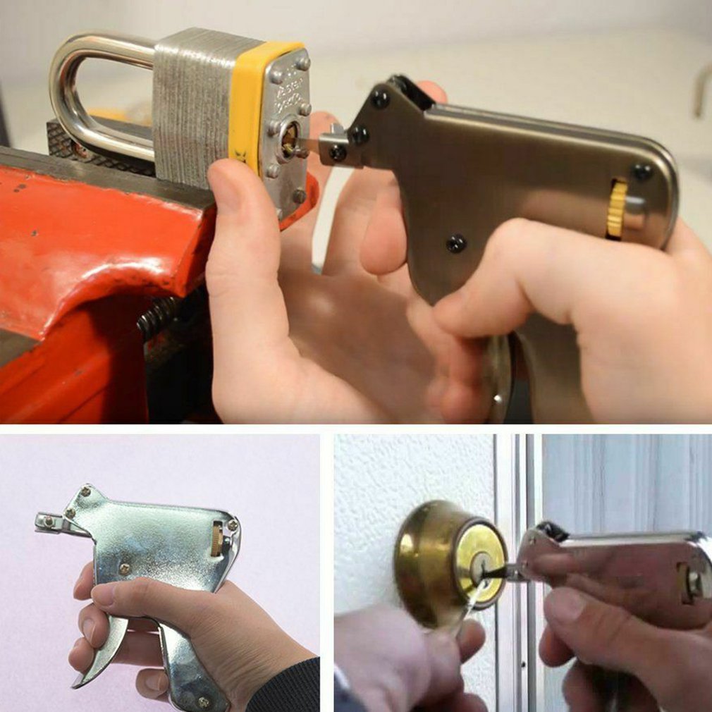 6 -teiliges set leistungsstarker vorhängeschloss-reparaturwerkzeuge, schlüsselreparaturwerkzeuge, schloss-werkzeugset aus edelstahl, silberfarben, tragbar