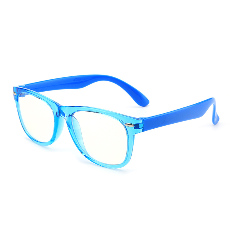 Gafas con protección UV400 para niños y niñas, lentes con marco óptico Flexible, color rosa claro, antiluz azul,: C1