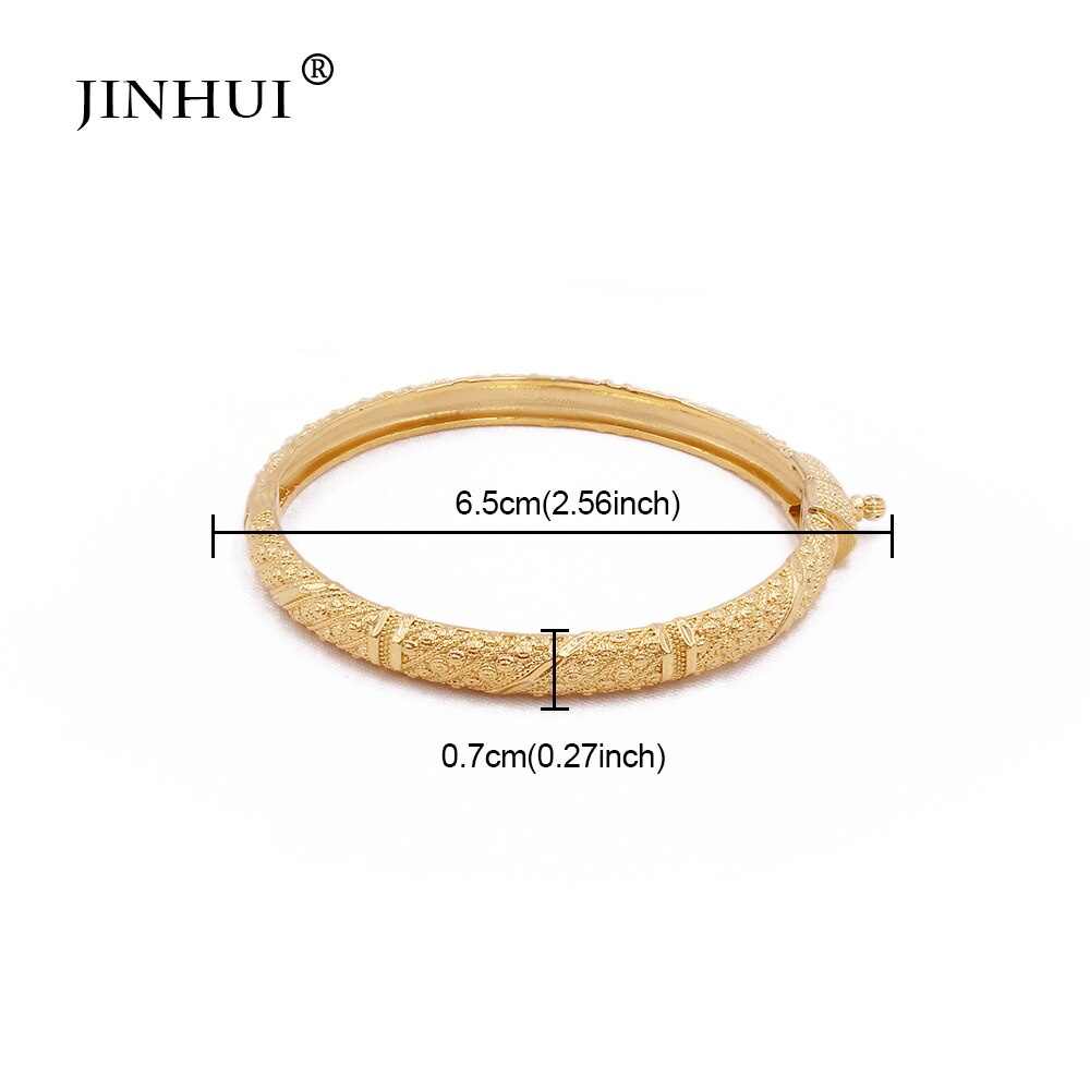 24K gold color can open bangles jewelry Ethiopian African Dubai Indian bracelet wedding for women bracelets: only 1 pcs