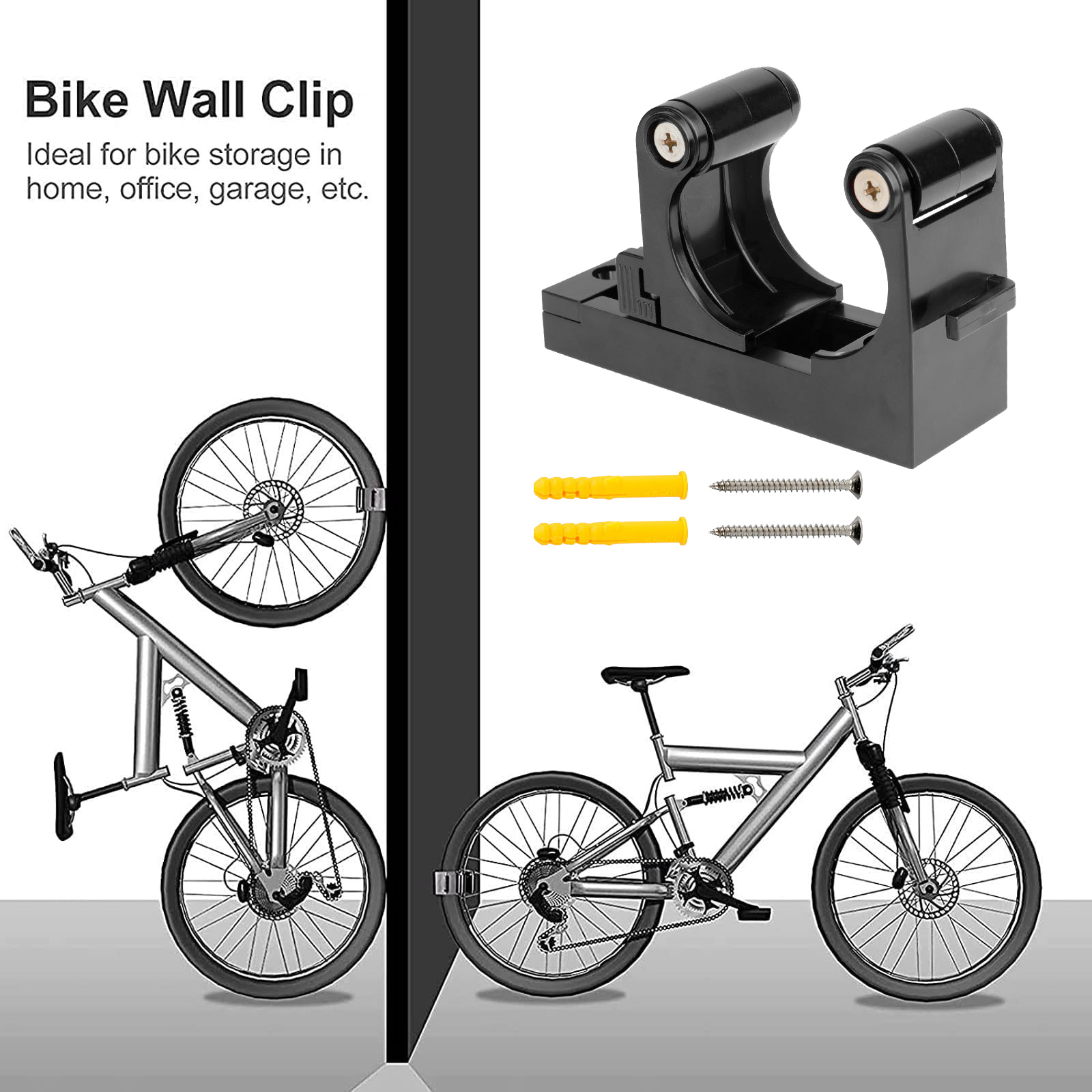 Cykel vægmontering garage cykelstativ justerbar bøjle opbevaring cykelgarage hjem, vandret cykelkrog cykelholder mtb/landevejscykel