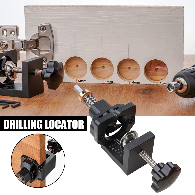 35mm Aluminum Alloy Hinge Positioner Adjustable Hinge Jig Kit Template Guide Tools for Face Frame Cabinet Door Hinges XHC88