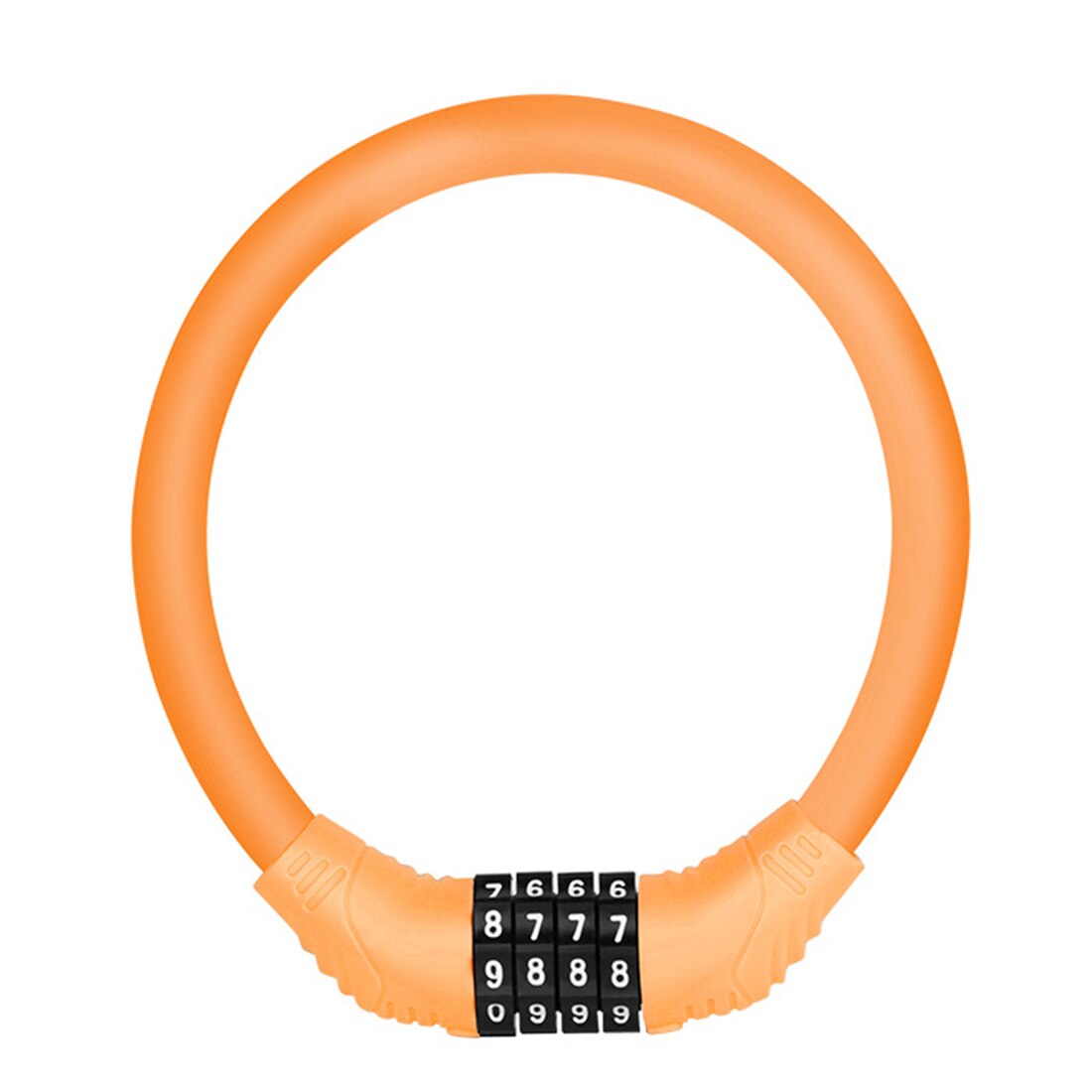 Bike Lock 4 Digit Code Kombination Fahrrad Lock Fahrrad Sicherheit Lock Fahrrad Ausrüstung Radfahren Sport MTB Anti-diebstahl Ring schloss: Style2 orange