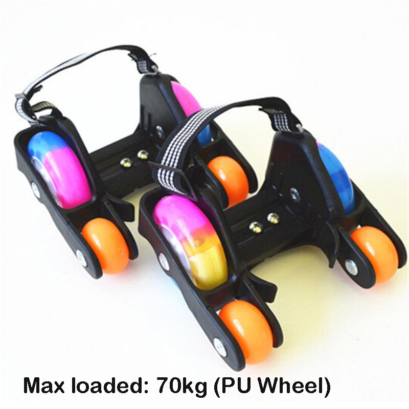 Stable 4 Wheel Flashing Roller Skating Shoes Whirlwind Pulley Flash