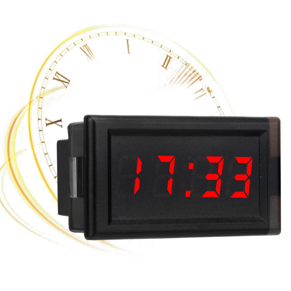 Auto digitale klok klok LED digitale display klok DC4.5-30V waterdicht stofdicht auto auto elektronische klok LED digitaal display