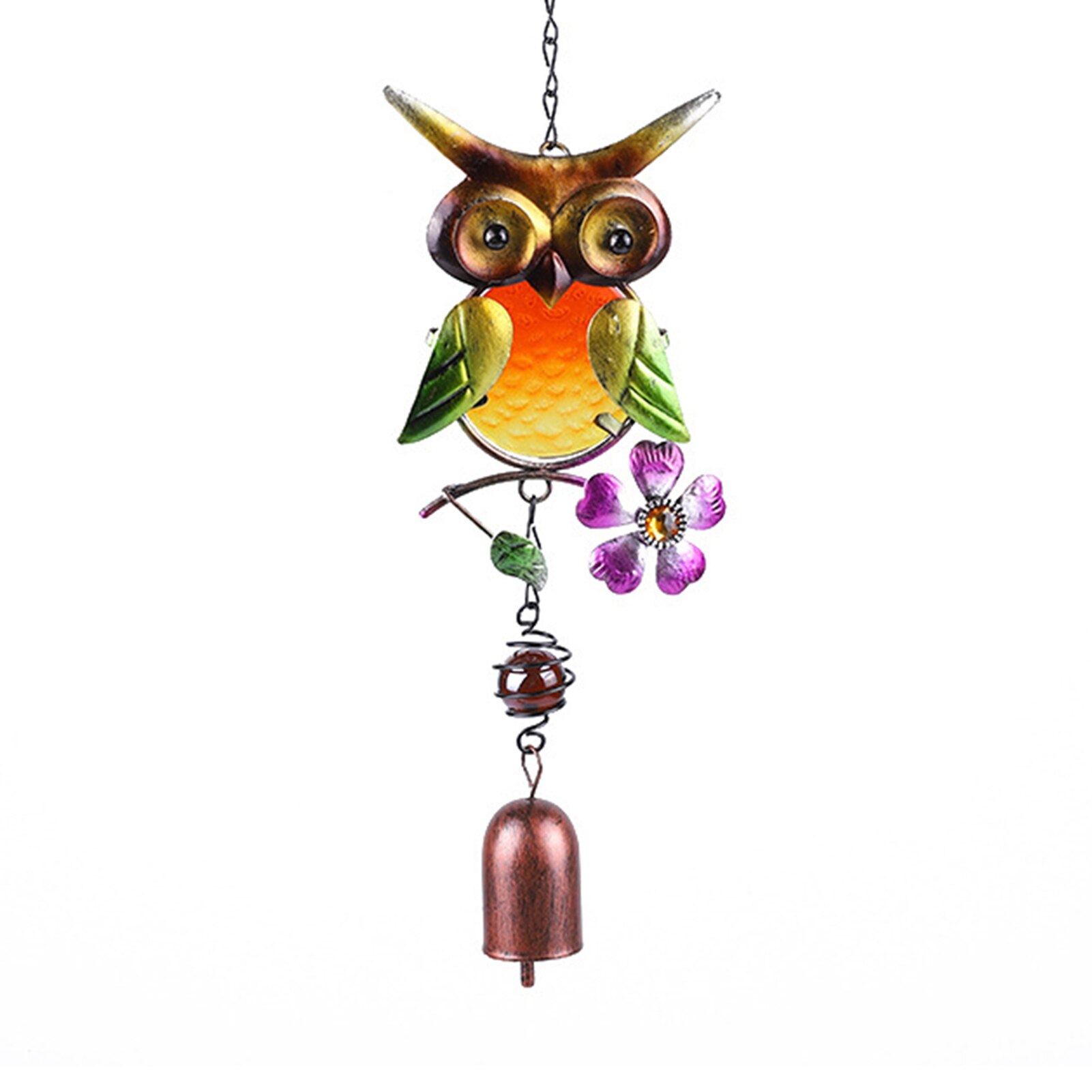 1PCS Metal Wind Chime Owl Wind Chimes Garden Outdoor Decor Hanging Pendant garden decoration wind spinners