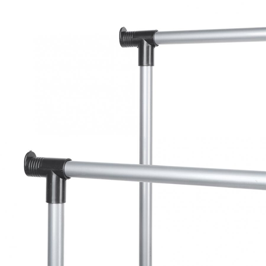 Clothes Drying Rack Clothes Hanger Double Rod Clothes Hanger Garment Drying Rack Balcony Clothes Hanging Stand for Home Use