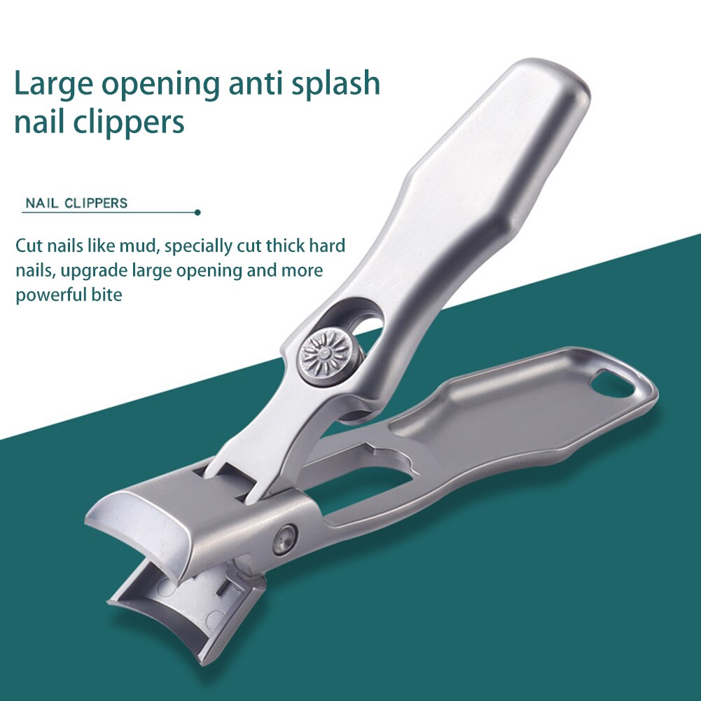 Ultra Sharp Nail Clipper Portable Fingernail Clipper Steel Wide Jaw Opening Anti Splash Fingernail Clippers Nail Cutter Manicure