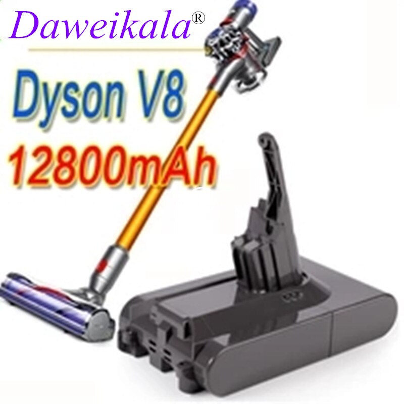 Batteria originale DysonV8 2022 mAh 12800 V al 21.6 per batteria ricaricabile aspirapolvere Dyson V8 assoluto/soffice/animale agli ioni di litio: V8 12800mAh