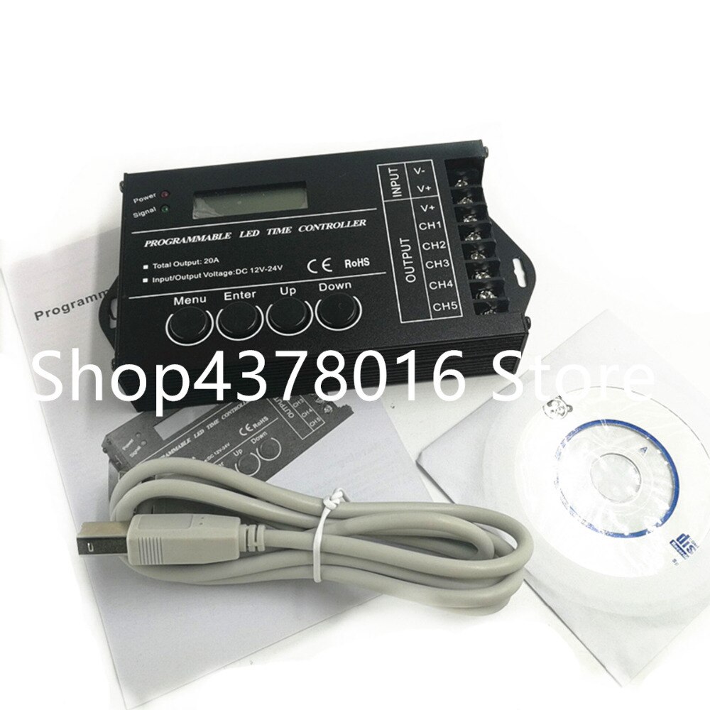 Controlador de tira de luz led programable por tiempo, 5 canales de salida, TC420, TC421, muy utilizado en acuarios, peceras y cultivos de plantas: TC 420 NO-box