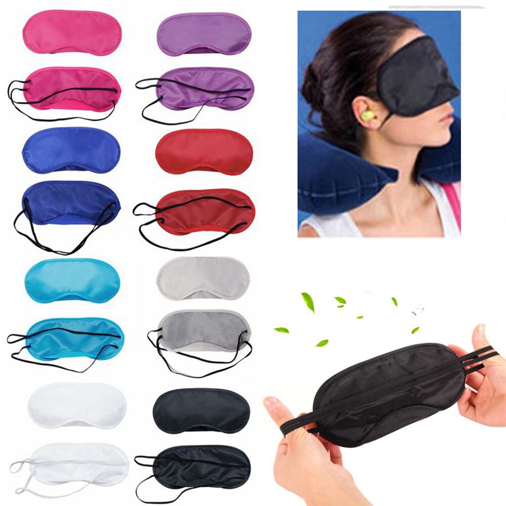 1 Pc Kleurrijke Gladde Polyester Eye Mask Blindfold Eye Slapen Comfort Aid Schaduw Patch Reizen Househood Ontspannen Accessoire Gereedschappen