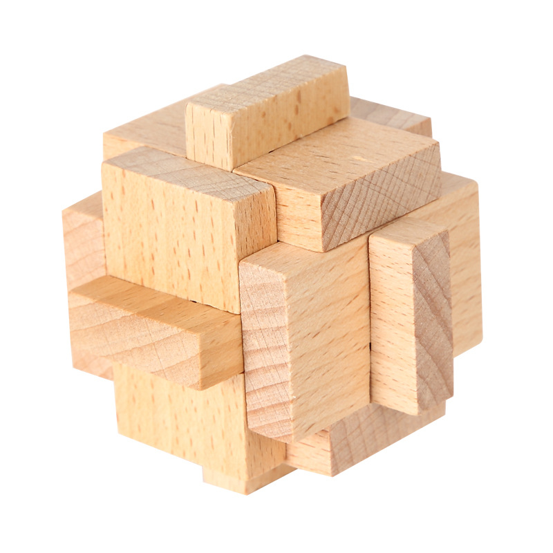Beechwood Lock Boutique Children's Wooden Educational Toys Adult Puzzle Leisure Dismantling Lock Wooden Toys: plum