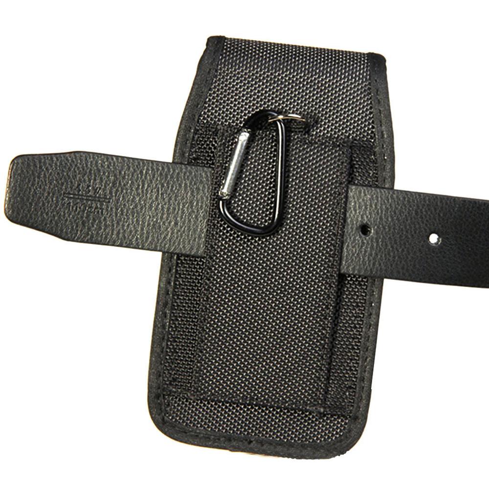 Casual Nylon Mobile Phone Waist Bag Hook Loop Holster Cellphone Pouch Cover for iPhone Samsung Xiaomi Huawei Accessories