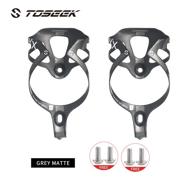 Toseek Full Carbon Fiber Fiets Bidonhouder Mtb Racefiets Fles Houder Xxx Ultra Licht Cyclus Apparatuur Ud Matte: Gre - 2pcs