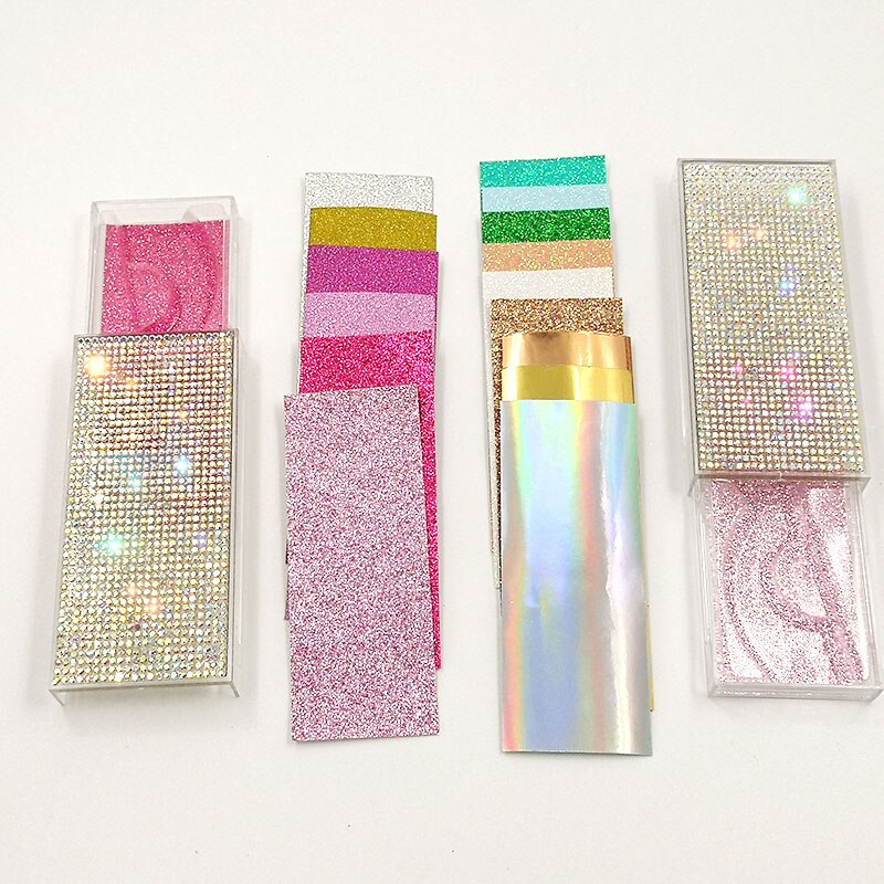 Neue Leere Diamant Lash Box Glitter Nerz Wimpern Fall ohne Wimpern Strass Wimpern Verpackung
