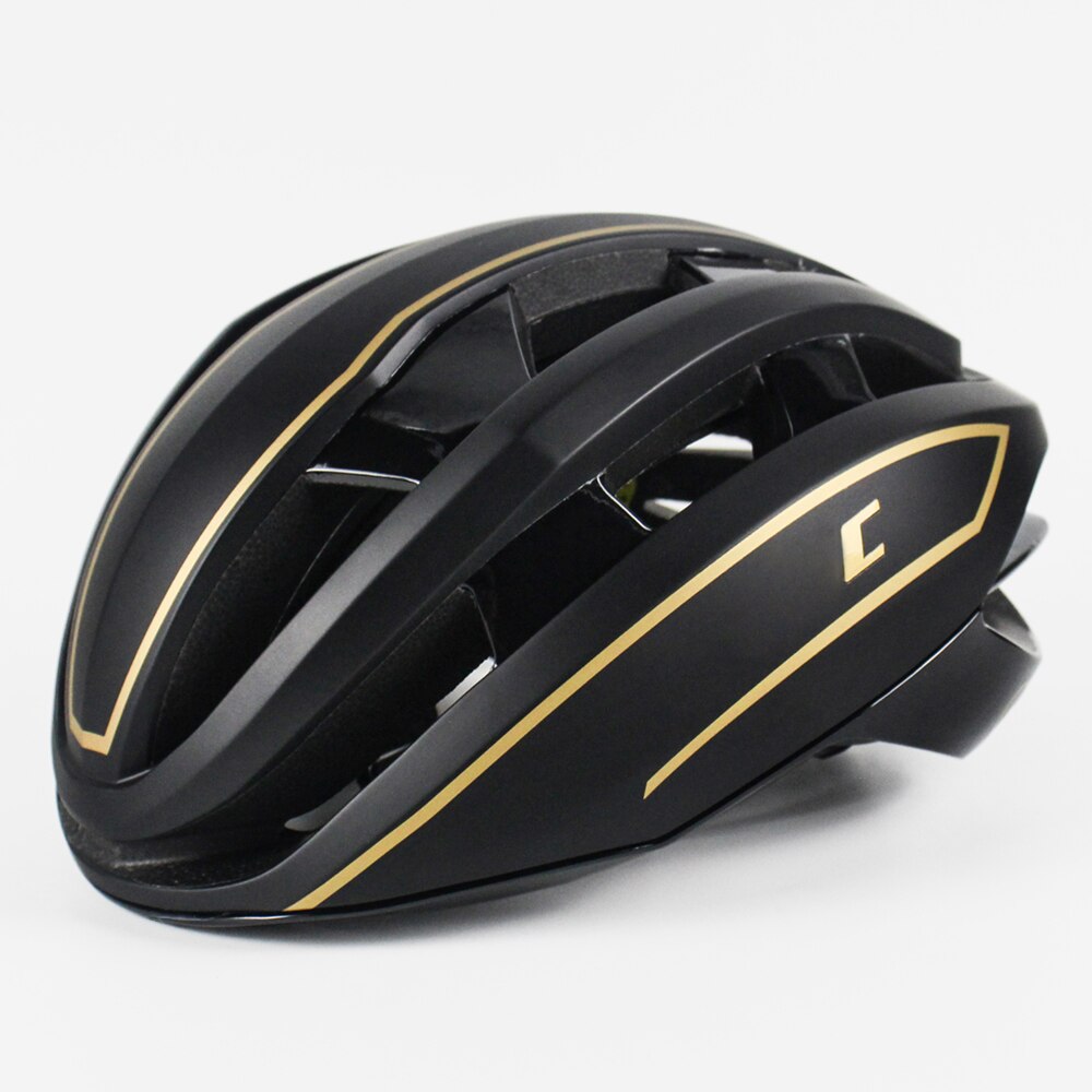 Fietshelm Aero Tt Rijden Fiets Helm Racefiets Fiets Sport Veiligheid Helm Voor Heren Vrouwen Triathlon Race Tijdrit helmes: Black gold