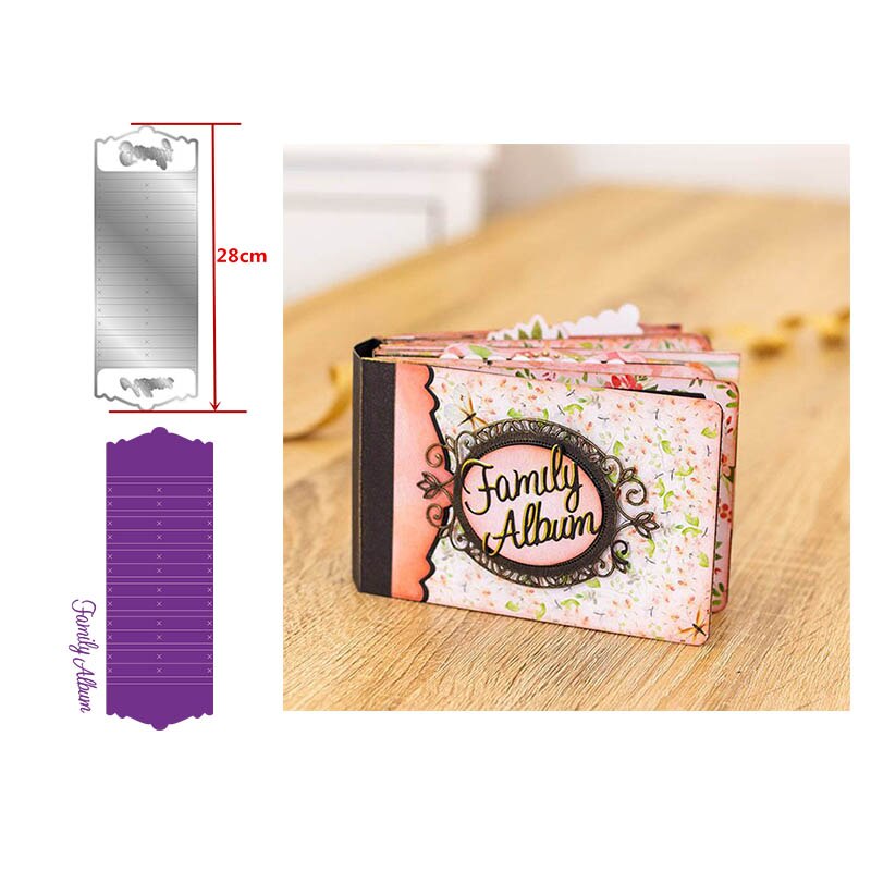 Mini tasku kehykset albumit vesiputous kortit välilehdet sivut metallin leikkaus kuolee diy scrapbooking käsityö paperikortteja: Kuva 2