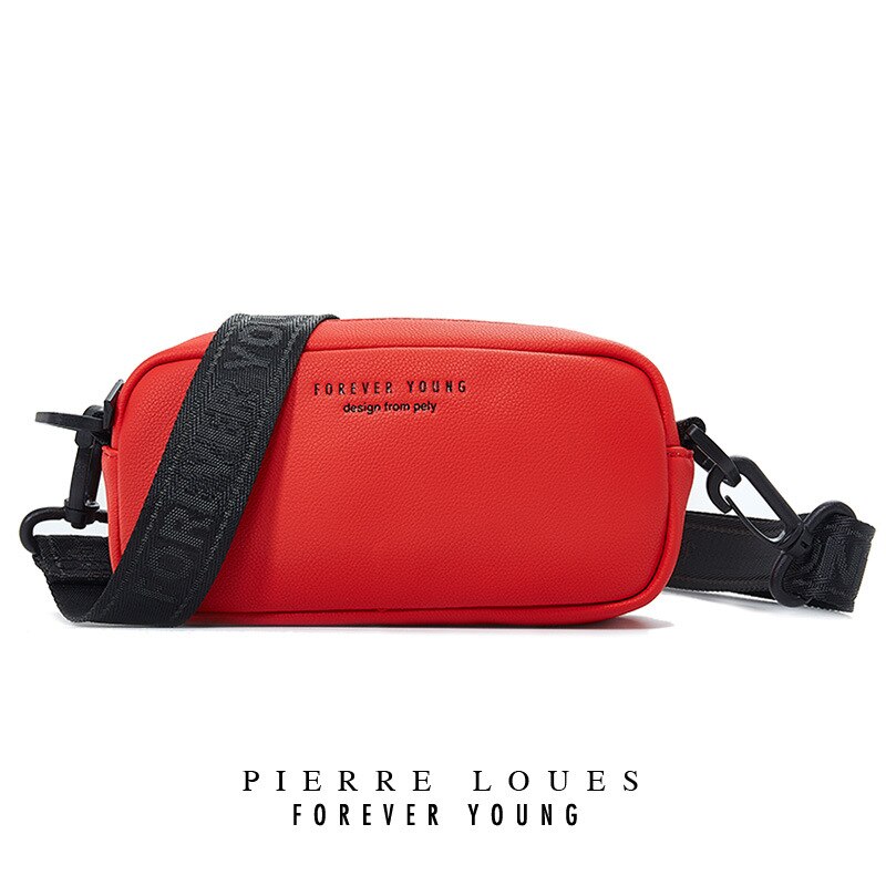 CHALLEN Female Casual Mini Crossbody Bag For Women Shoulder Bag PU Leather Phone Coin Bag Trend Handbag Rectangle Shape: red