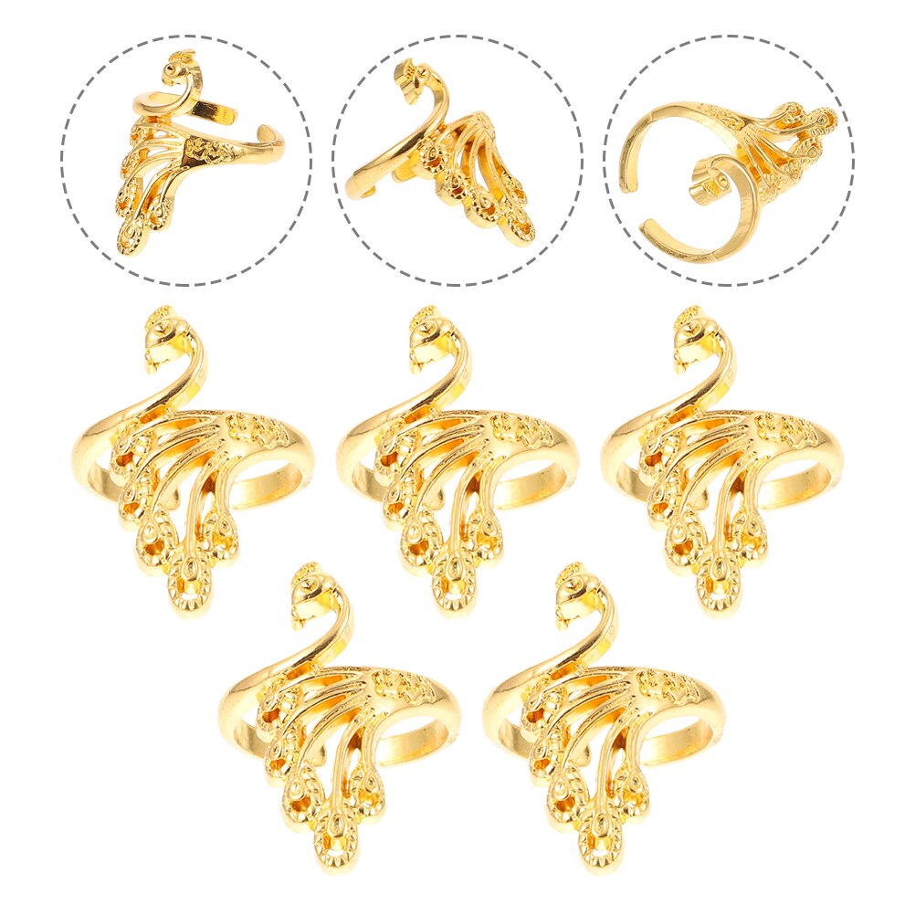 5pcs Knitting Loop Rings Multi-purpose Rings Practical Crochet Rings