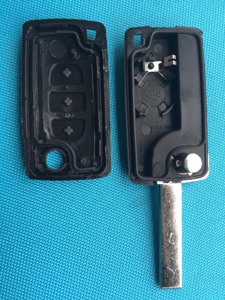 Für Citroen C4 Picasso 3 Taste Key FOB Remote Fall Flip Shell Blank Licht HU83 Klinge Uncut Mit Nut Auto zubehör Teile