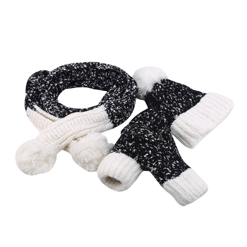 Personality Thickened  Hat+Scarf +Gloves Set