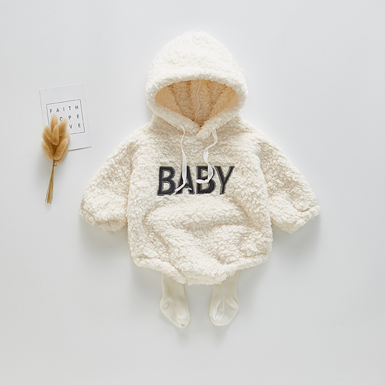 Ropa de bebé Body de felpa ártica de invierno para bebés, niños y niñas, ropa cálida de una pieza para niñas pequeñas