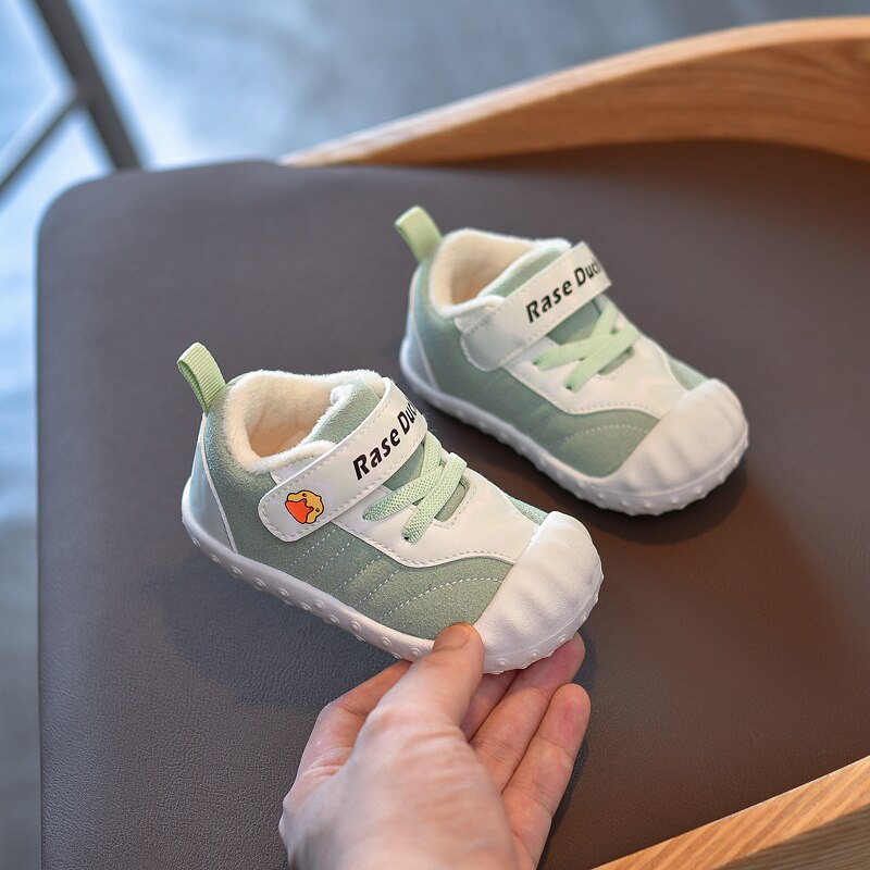 Baby Mädchen Jungen Schnee Stiefel Winter Säuglings Kleinkind Stiefel Weichen Boden Warme Plüsch Karikatur freundlicher freundlicher draussen Schuhe: Grün / 16(Einlegesohle 13.0cm)