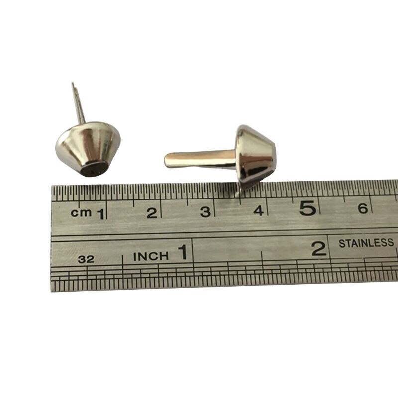 50Pcs Bag Purse Handbag Feet Nailheads Bottom Studs Nail Luggage Spike Rivets