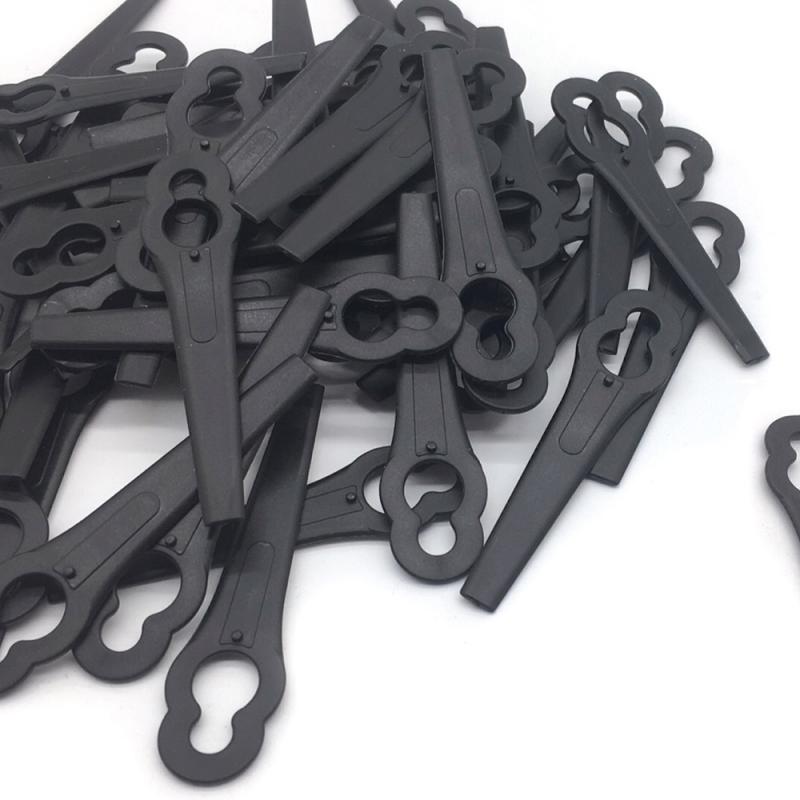 Universal 50Pcs Plastic Mower Cutting Blades Grass Trimmer Blades 12*7mm Fits Lawnmower Mower Head Strimmer Garden Tools: 03