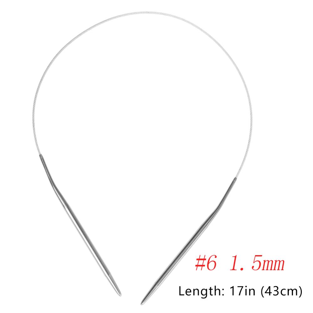 43 Cm Rondbreinaald Rvs Rondbreinaalden Haak Pins Handwerken Tool Handgemaakte Accessoires Duurzaam Naaien: Size 6